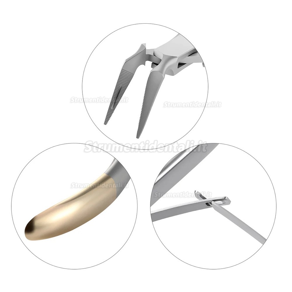 Pinzette per radici residue dentali estrazione denti Dritte/Curve 45&deg;/90&deg;